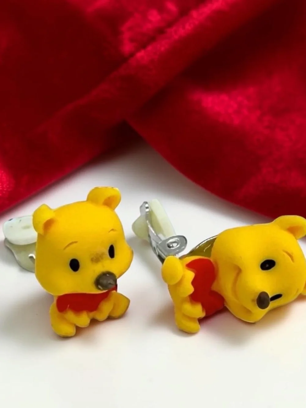 Winnie Pooh Piglet Tigger Clip-On Earring Set